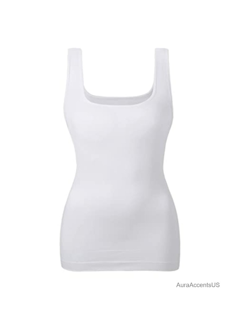 Tummy Control Shapewear Tank Top Seamless Square Neck Compression Body Shaper